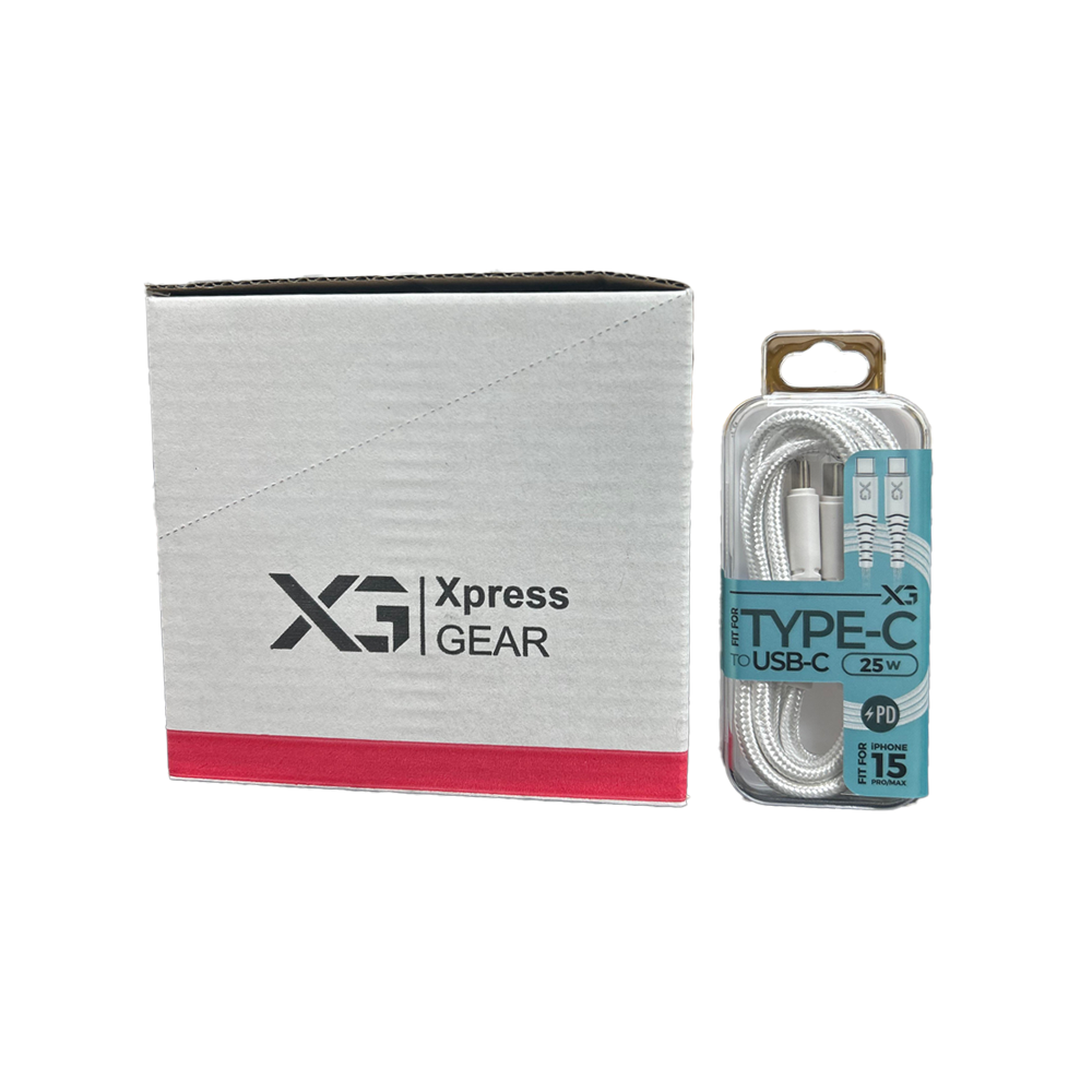 XPRESS GEAR PD TYPE C - TYPE C FABRIC CABLE 3.3FT 6CT/BX(711&712)