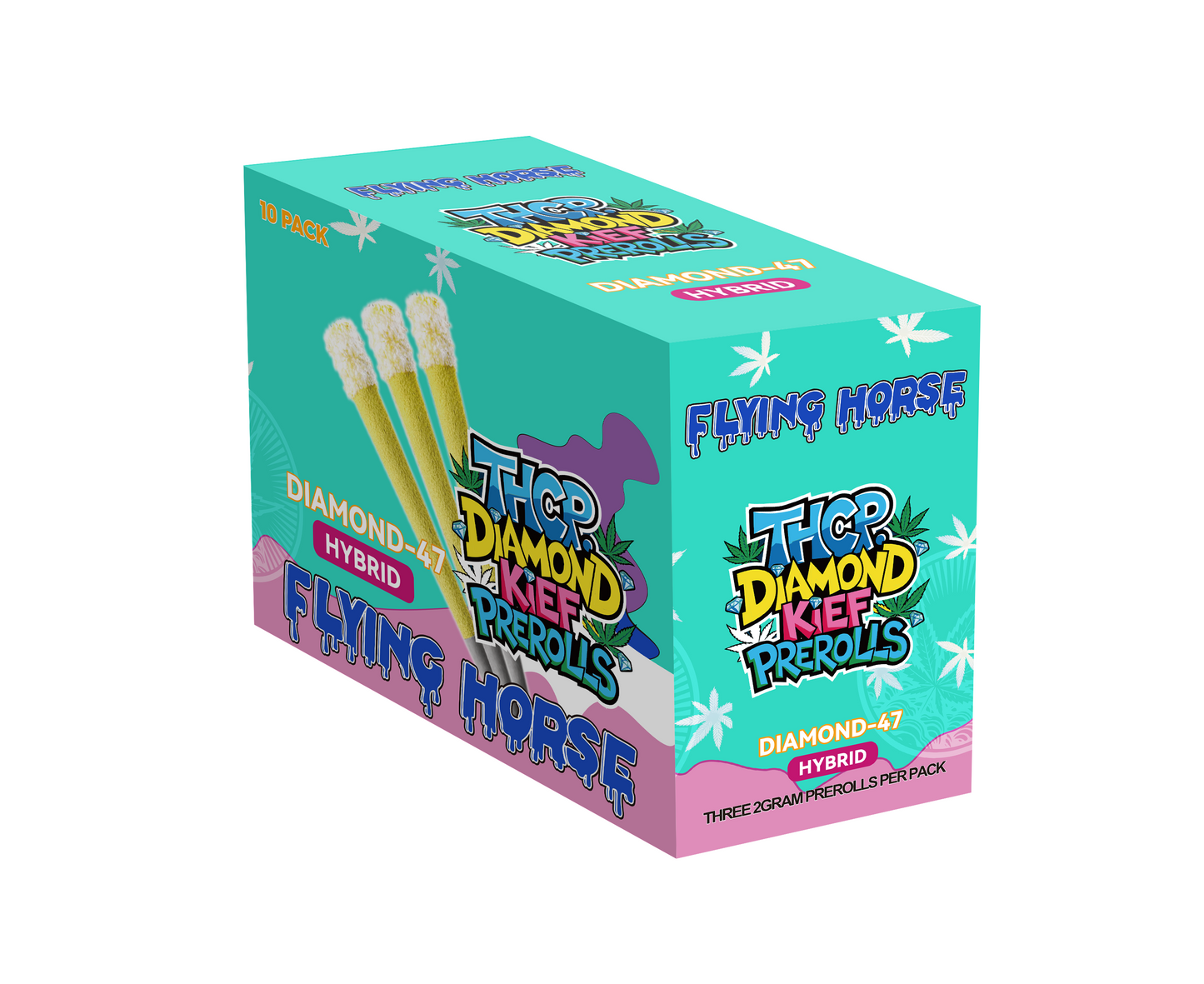 FLYING HORSE THCP DIAMOND KIEF PREROLLS 3PK 10CT/BX
