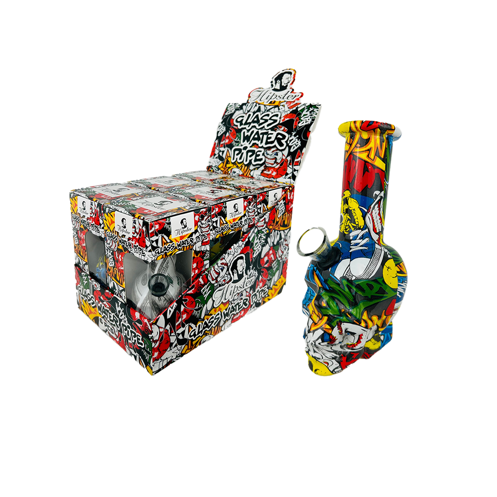 HIPSTER GLASS WATER PIPE 6CT/BX (BLMIN-05A)