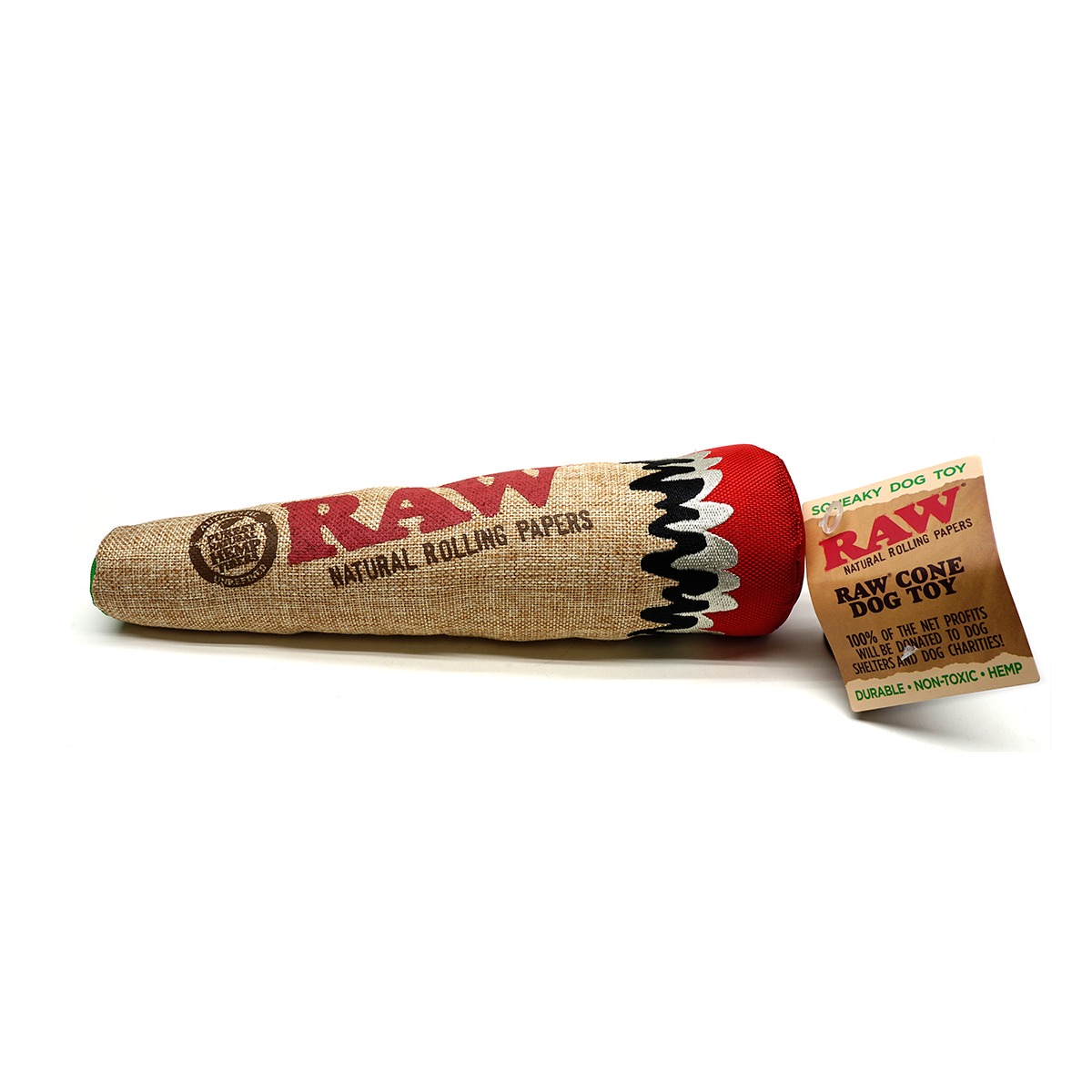 RAW SQUEAKY CONE DOG TOY