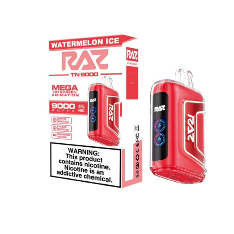 RAZ TN 9000PUFFS DISPOSABLE 5CT/BX