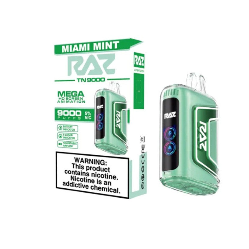 RAZ TN 9000PUFFS DISPOSABLE 5CT/BX