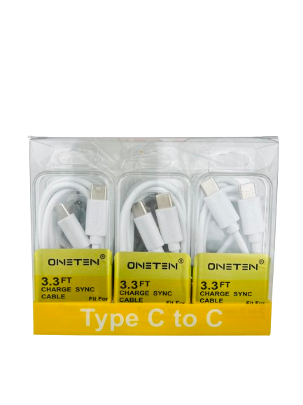 ONETEN CA109W/CA110 3.3FT TYPE-C TO TYPE C