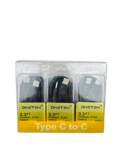 ONETEN CA109W/CA110 3.3FT TYPE-C TO TYPE C