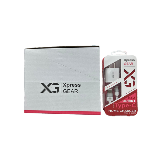 XPRESS GEAR HOME CHARGER + TYPE C CABLE 6CT/BX(151)