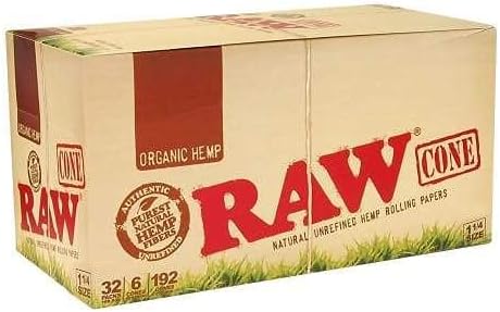RAW CONES 1 1/4 ORGANIC 6PK CONES