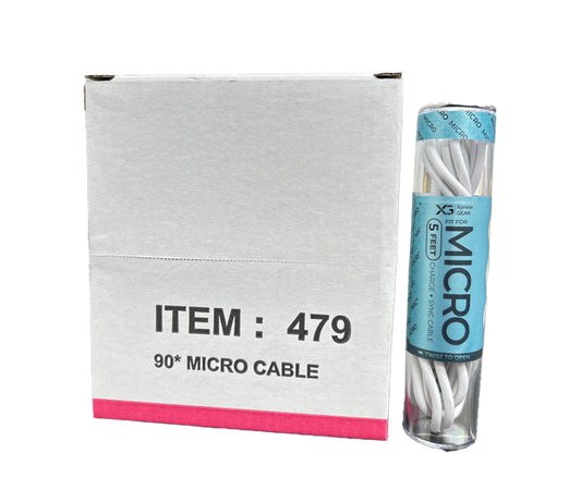 XPRESS GEAR 90* MICRO CABLE 5FT 12CT/BX(479&480)