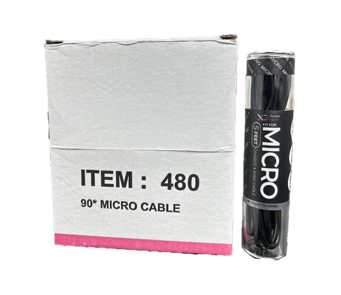 XPRESS GEAR 90* MICRO CABLE 5FT 12CT/BX(479&480)