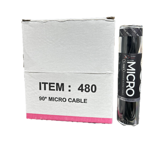 XPRESS GEAR 90* MICRO CABLE 5FT 12CT/BX(479&480)