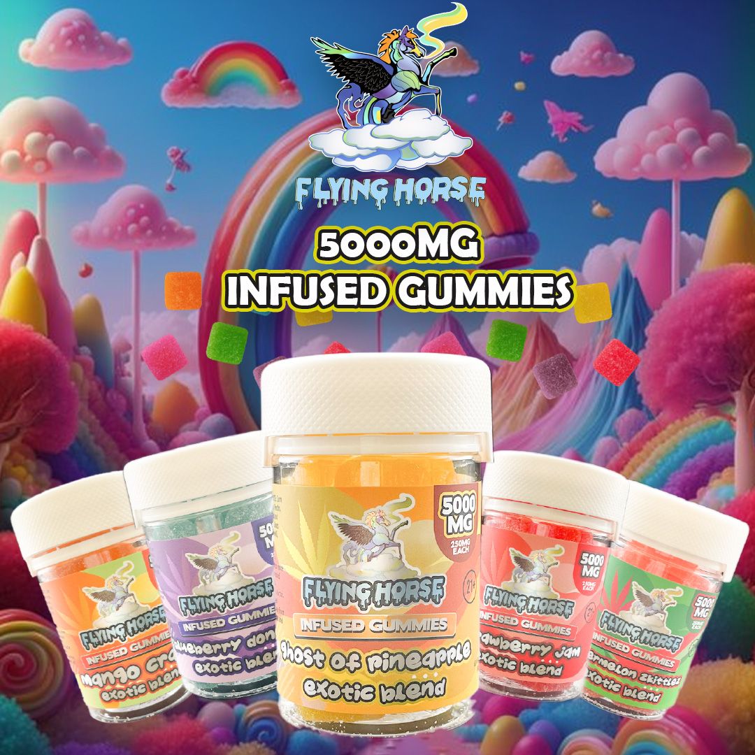FLYING HORSE INFUSED GUMMIES 5000MG 20CT/JAR
