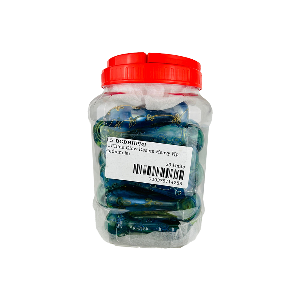 4.5" BLUE GLOW DESIGN HEAVY HP MEDIUM JAR 23UNITS (4.5"BGDHHPMJ)