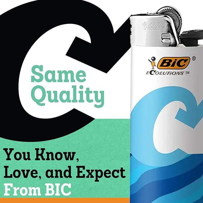 BIC ECOLUTION LIGHTERS 50CT/BX
