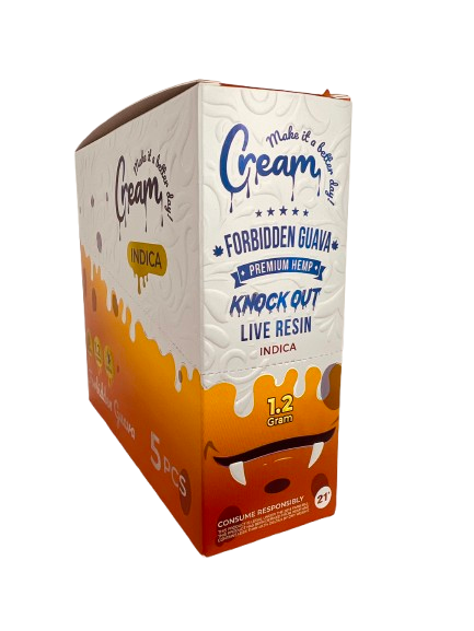 CREAM 1.2G KNOCK OUT LIVE RESIN DISPOSABLE 5CT/BX
