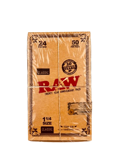 RAW CLASSIC 1 1/4 24PK/BX 50 LEAVES PER PACK