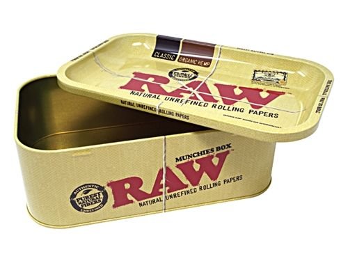 RAW TIN MACHINE BOX WITH SMALL TRAY COVER