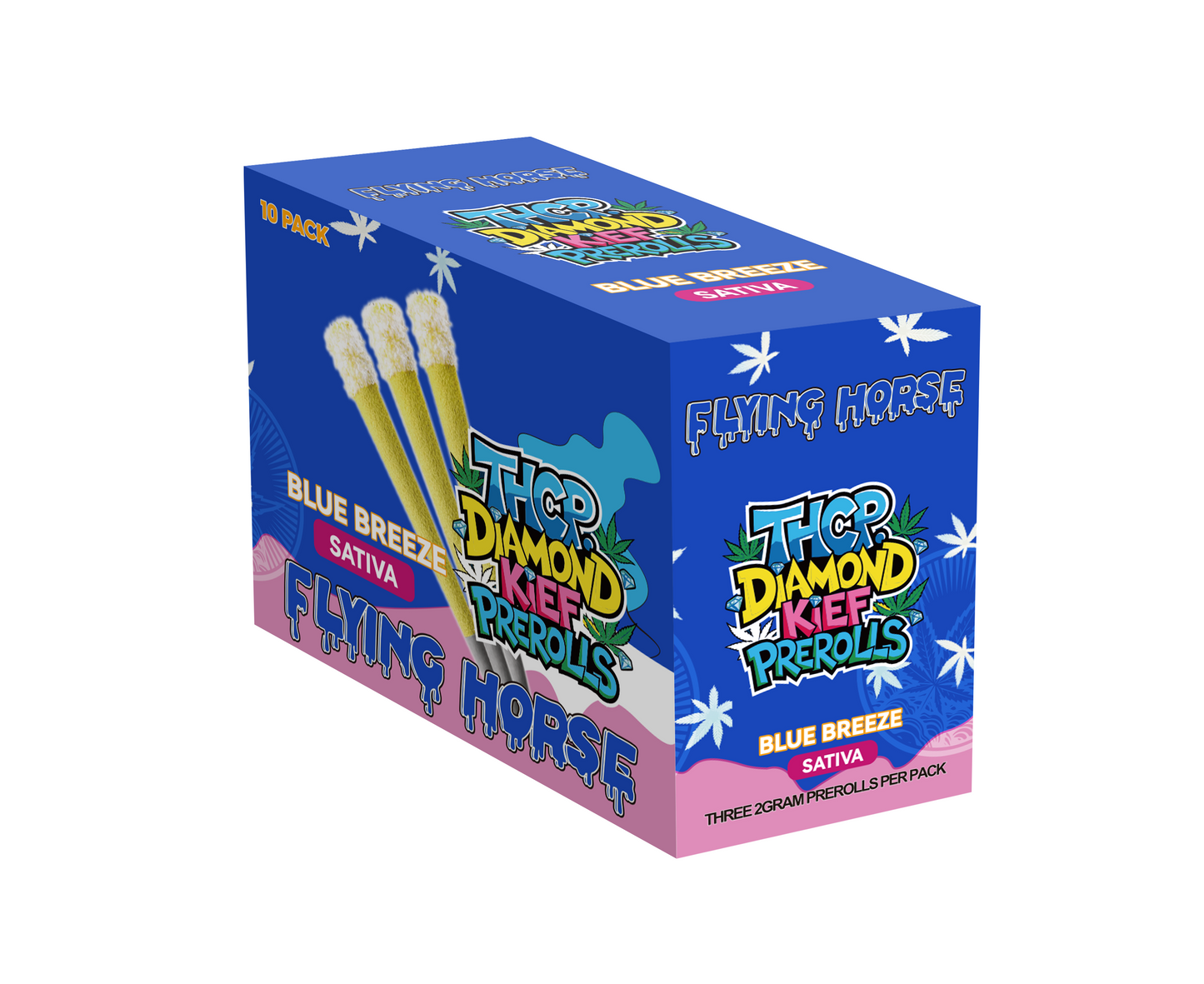 FLYING HORSE THCP DIAMOND KIEF PREROLLS 3PK 10CT/BX