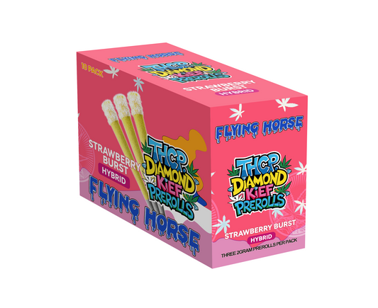 FLYING HORSE THCP DIAMOND KIEF PREROLLS 3PK 10CT/BX