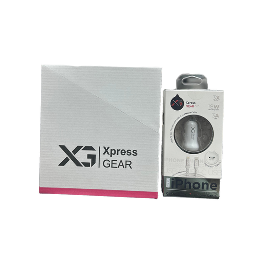XPRESS GEAR FIT IPHONE PD CABLE WITH CAR CHARGER 6CT/BX(801)