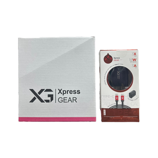 XPRESS GEAR FIT TYPE-C PD CABLE WITH HOME CHARGER 6CT/BX(812)