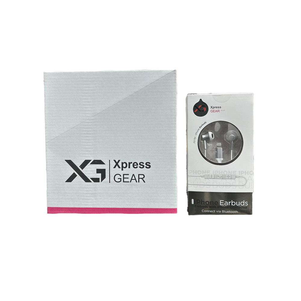 XPRESS GEAR FIT FOR IPHONE CONNECTOR EARBUDS 6CT/BX(831)
