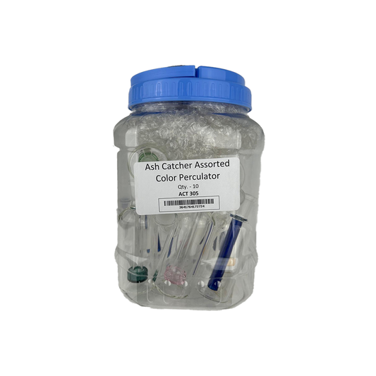 ASH CATCHER ASSORTED COLOR PERCULATOR 10CT (ACT305)