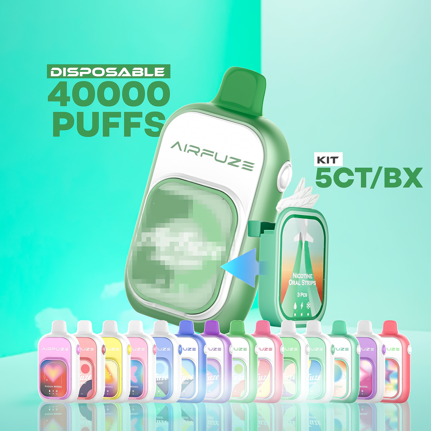 AIRFUZE ADDON 40000PUFFS DISPOSABLE 5CT/BX