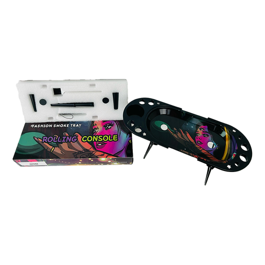 FASHION SMOKE TRAY ROLLING CONSOLE 1CT (AP042)