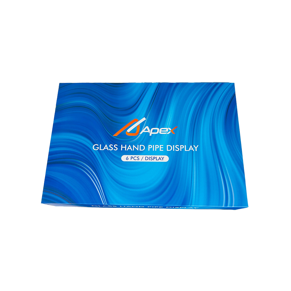 APEX GLASS HAND PIPE 6PCS/ DISPLAY (HPD38)