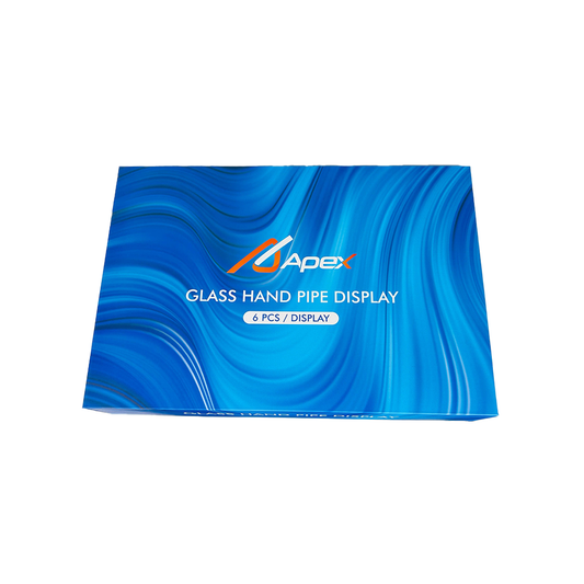 APEX GLASS HAND PIPE 6PCS/ DISPLAY (HPD38)