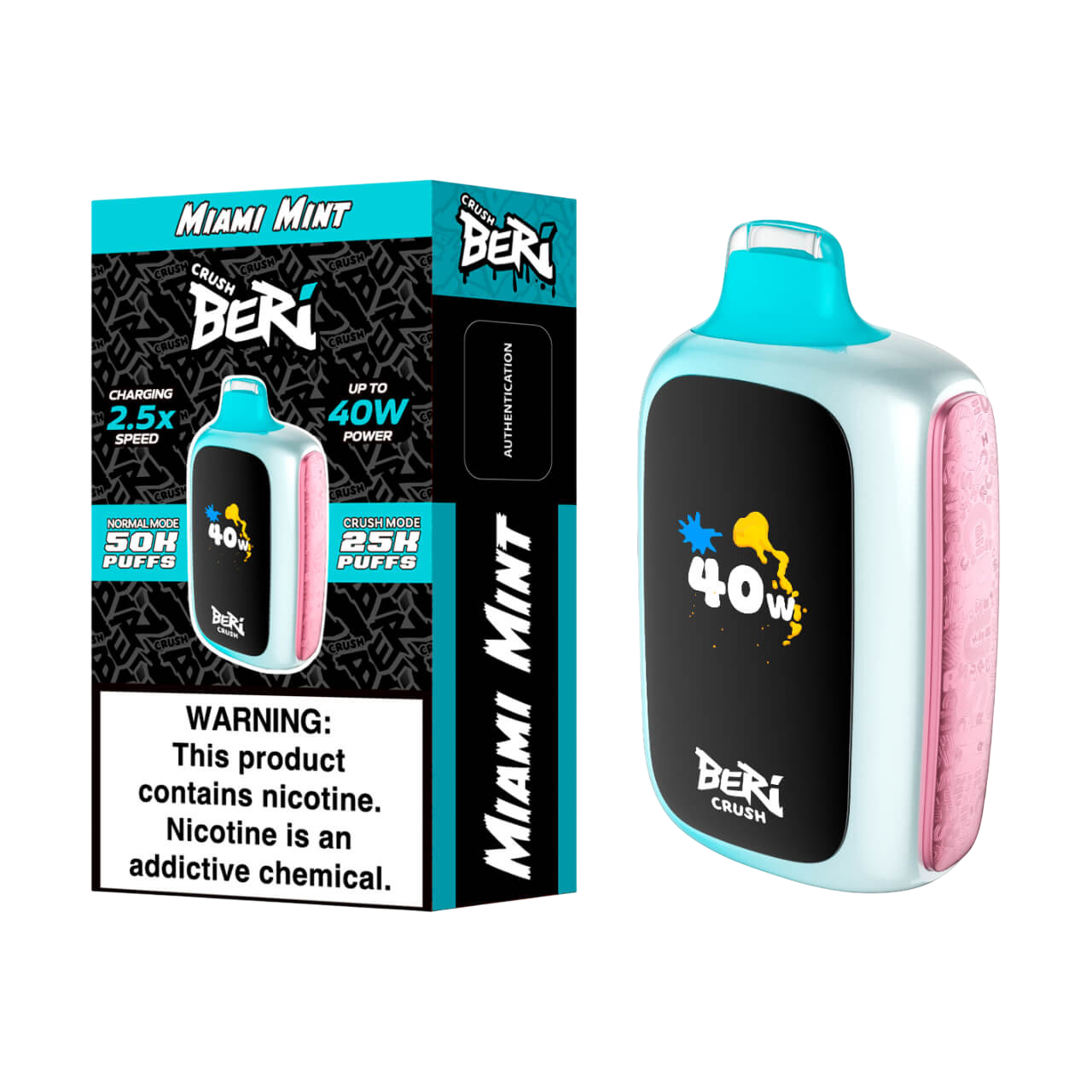 BERI CRUSH 50000PUFFS DISPOSABLE 5CT/BX