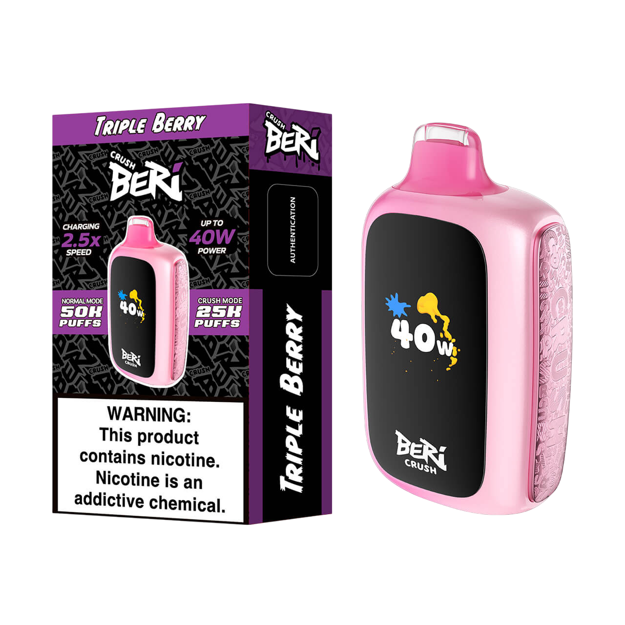 BERI CRUSH 50000PUFFS DISPOSABLE 5CT/BX