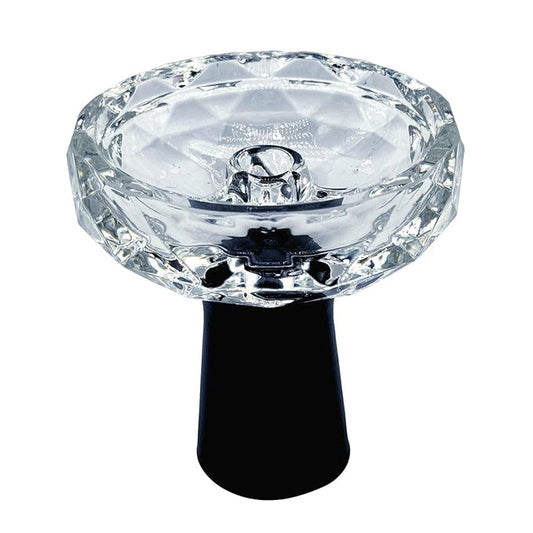DIAMOND SHAPED GLASS SHISHA BOWL 1CT(YH003)