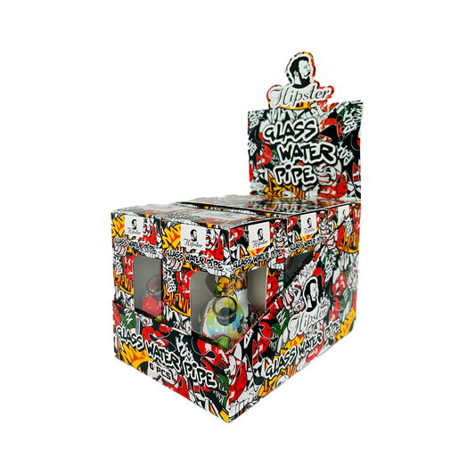 HIPSTER  GLASS WATER PIPE 6CT/BX (BLMIN-05B)