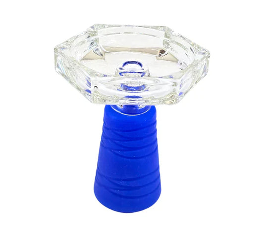 HEXAGONAL GLASS SILICONE BOWL 1CT(YH002)