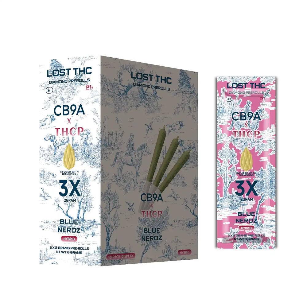 LOST THC DIAMOND PREROLLS 3PK/10CT/BX