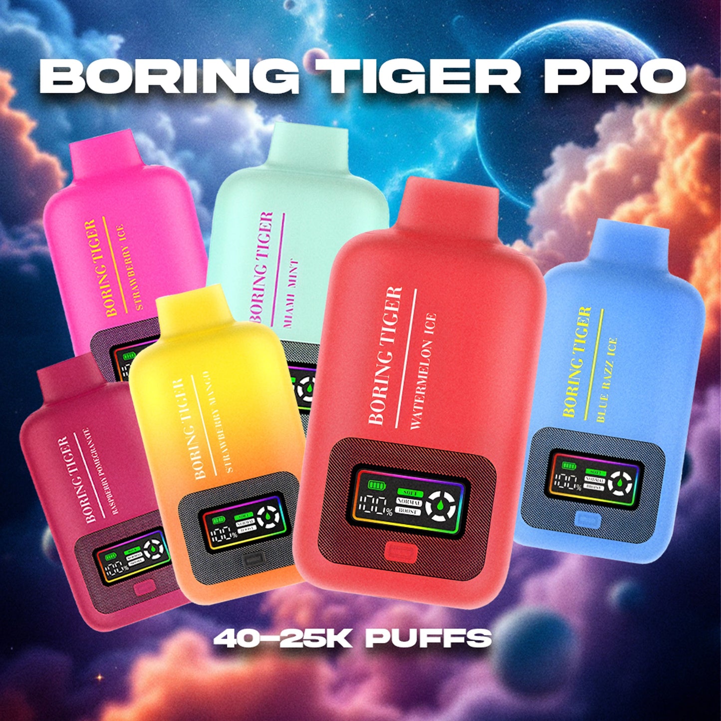 BORING TIGER PRO 40000PUFFS DISPOSABLE 5CT/BX