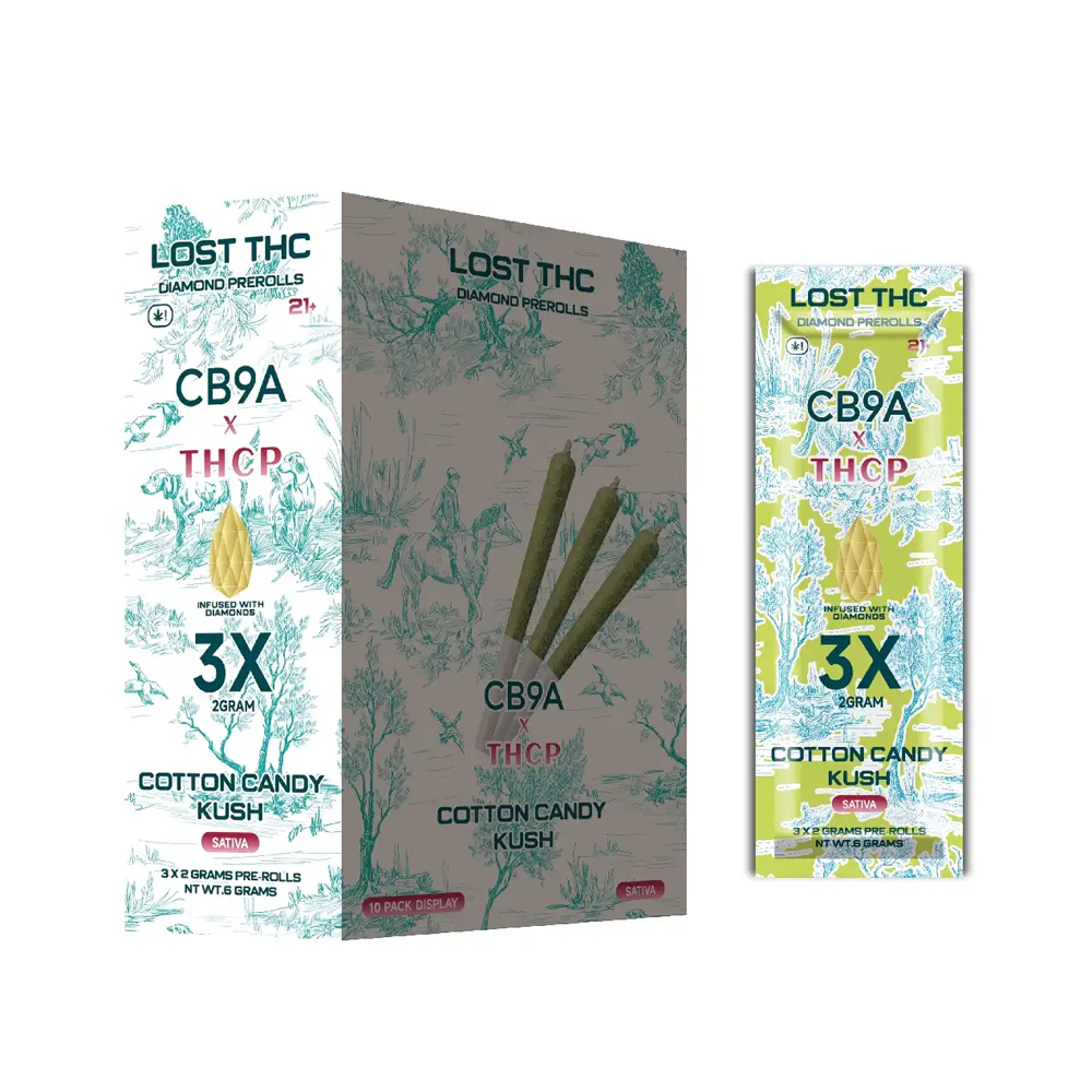 LOST THC DIAMOND PREROLLS 3PK/10CT/BX