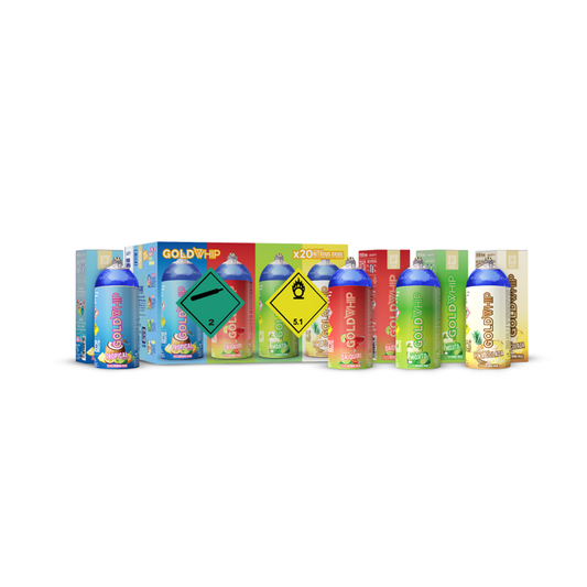 GOLDWHIP/CREME MAX NITROUS OXIDE X20 CYLINDERS 20CT/BX