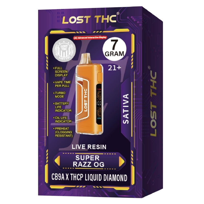 LOST THC 7GM LR THCP LIQUID DIAMOND DISPOSABLE 5CT/BX