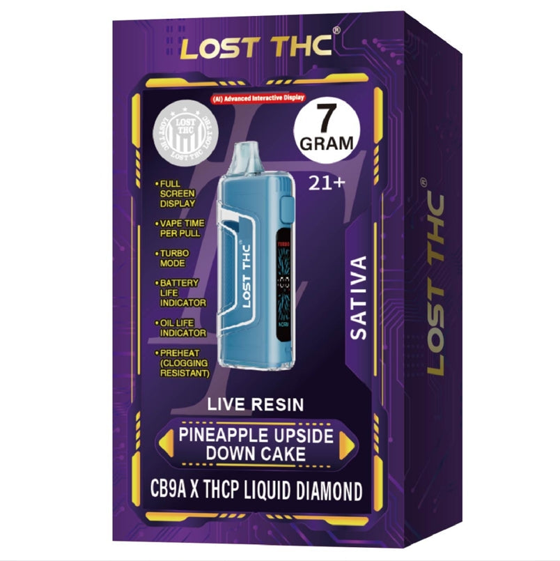 LOST THC 7GM LR THCP LIQUID DIAMOND DISPOSABLE 5CT/BX