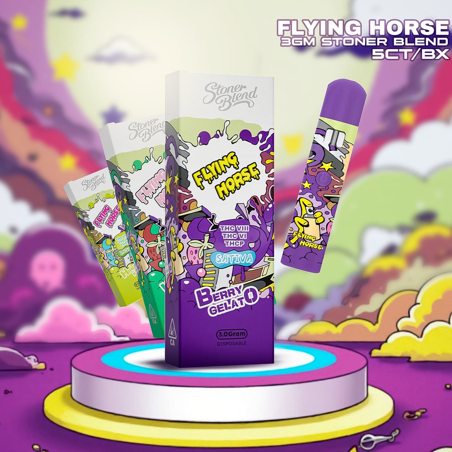 FLYING HORSE 3GM STONER BLEND 5CT/BX