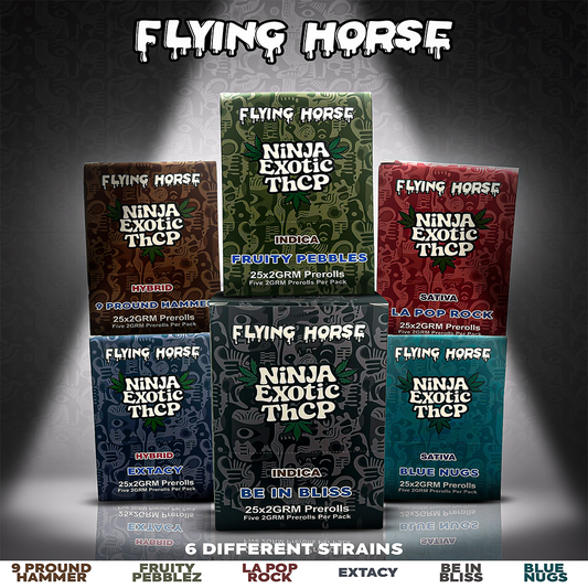 FLYING HORSE 2GM NINJA EXOTIC THCP PREROLL 5CT/BX