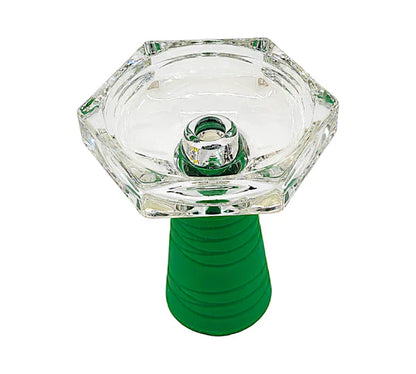 HEXAGONAL GLASS SILICONE BOWL 1CT(YH002)