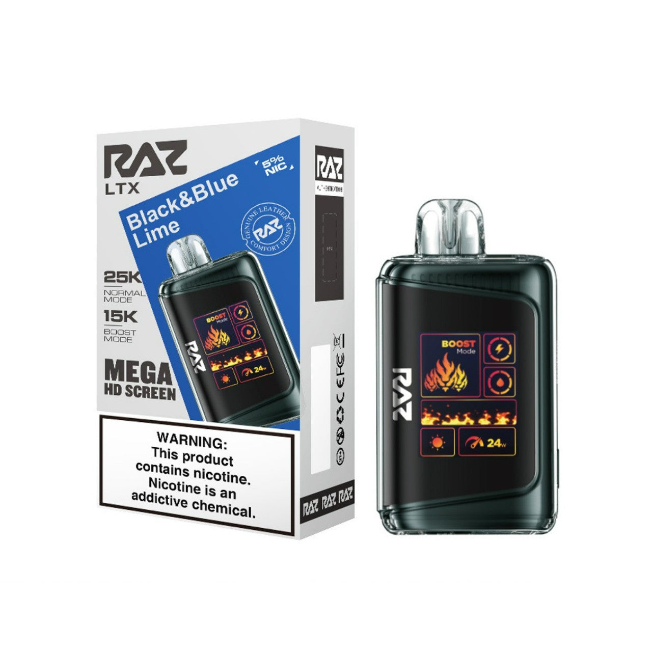 RAZ 25000 PUFFS DISPOSABLE VAPE 5CT/BX