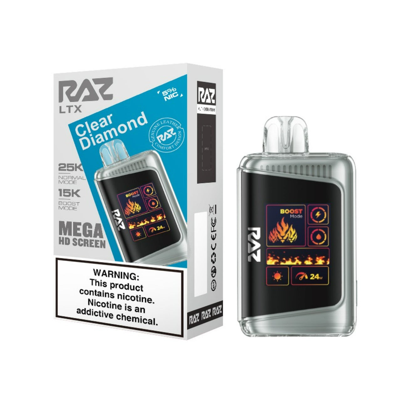 RAZ 25000 PUFFS DISPOSABLE VAPE 5CT/BX