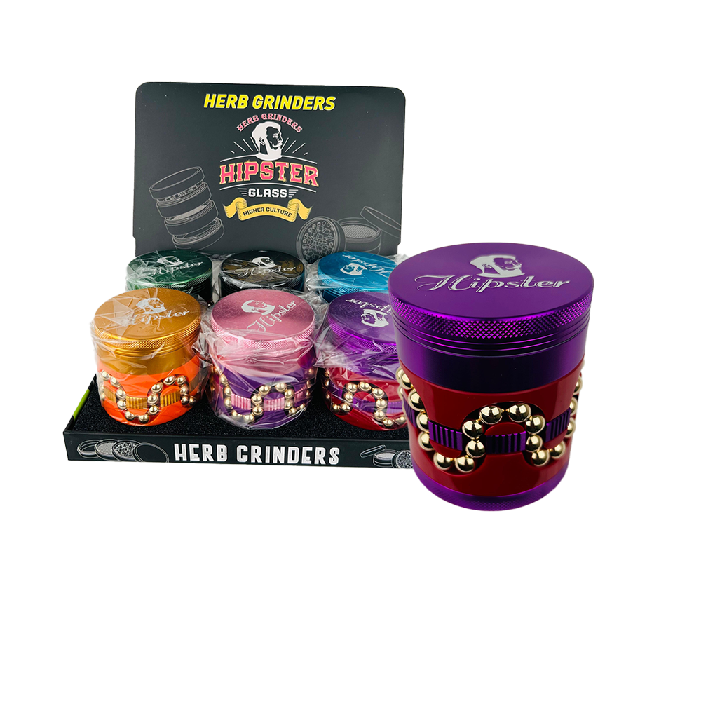 HIPSTER HERB GRINDERS 6PCS/BX (HU004)
