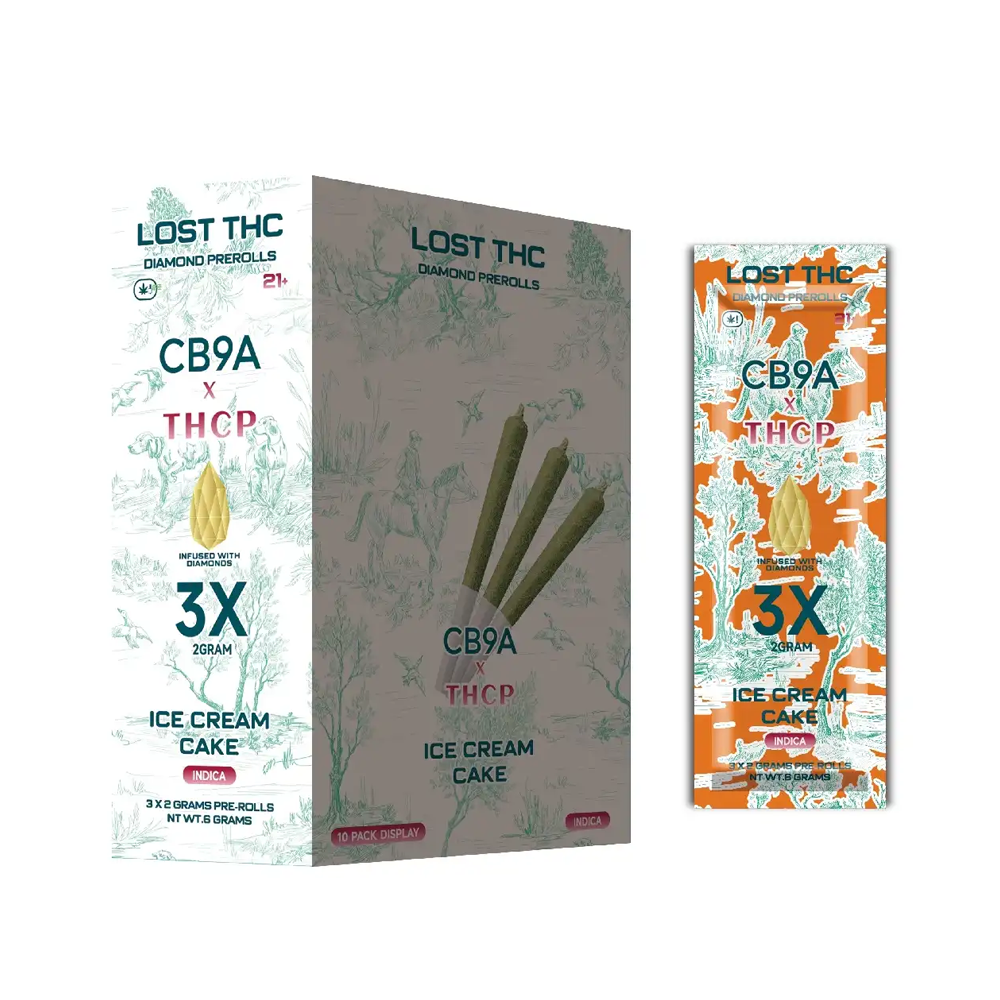 LOST THC DIAMOND PREROLLS 3PK/10CT/BX