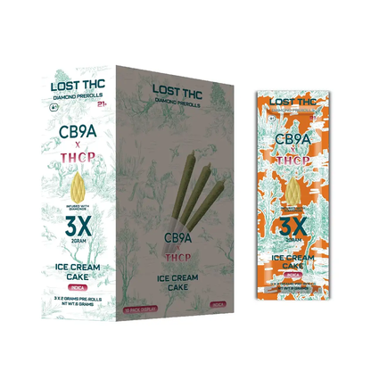 LOST THC DIAMOND PREROLLS 3PK/10CT/BX
