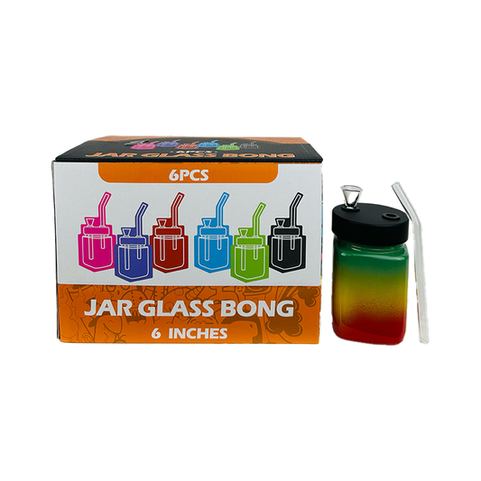 JAR GLASS BONG 6 INCH  6CT/BX