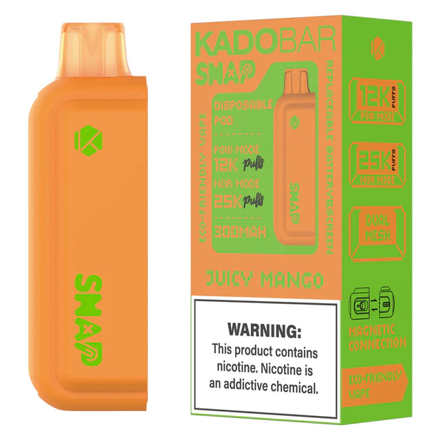 KADO BAR SNAP 25000PUFFS DISPOSABLE POD 5CT/BX
